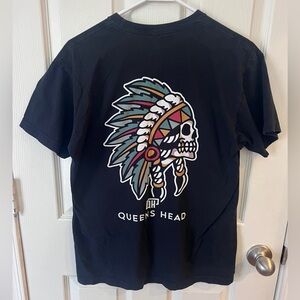 Queens head tattoo reserve tribal skull Tee with Graphic Design size medium